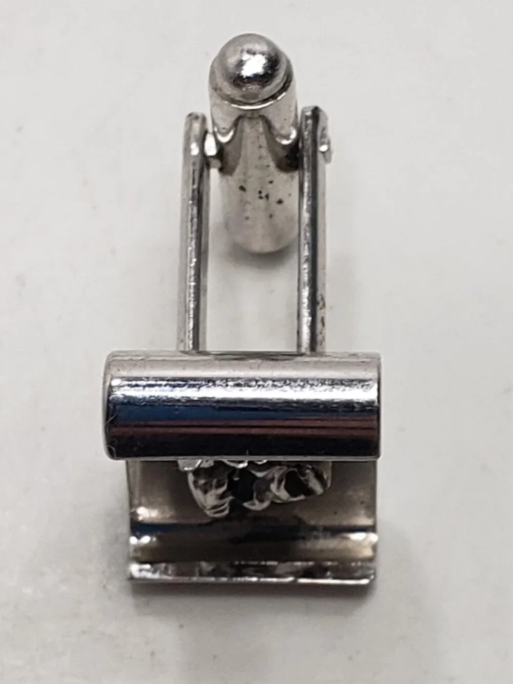 Vintage Comedy Tragedy Theater Mask Cufflinks Silver Tone Mens Formal Set